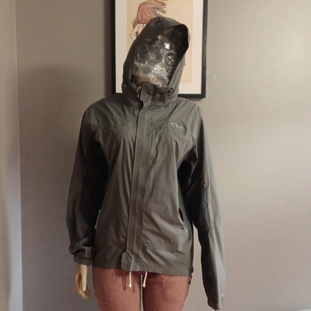 Outdoor Research Women's Shell Windbreaker hood zips into collar & side zip - Picture 1 of 15